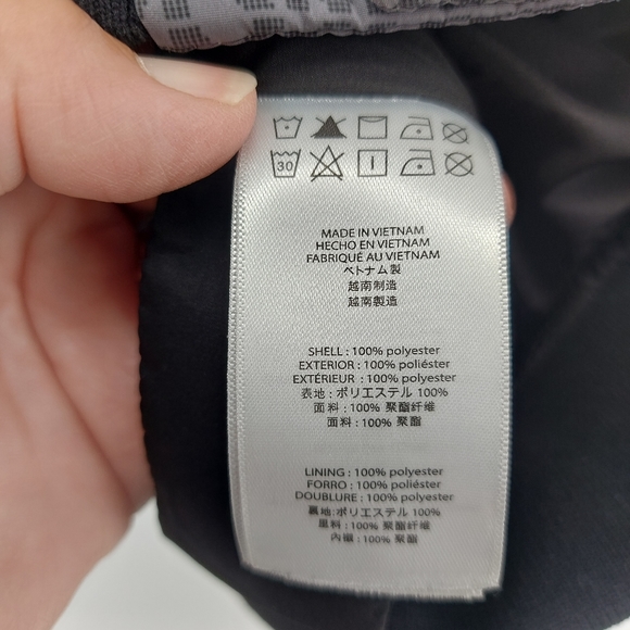 MICHAEL KORS MENS Logo Tape Baseball Jacket size medium Black and Gray - Picture 5 of 7